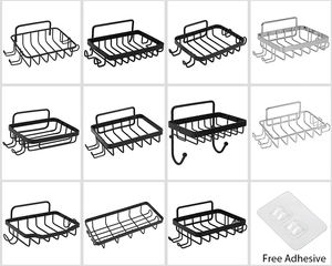 Portasapone da Bar per parete doccia con 4 ganci portasapone <span class=keywords><strong>adesivo</strong></span> in acciaio inossidabile per bagno - Product Image 3