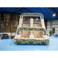 Parcours d'obstacles gonflable camouflage très demandé pour adultes et enfants, parcours de défi commercial extérieur, personnalisation OEM