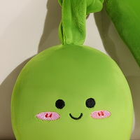 Schattig perzik knuffeldier zacht pluche dier geborduurd cartoon fruit pop cadeau voor kinderen