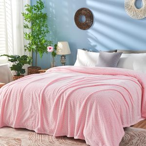 100X150 CM Baby <strong>Pink</strong> <strong>Throw</strong> Blanket Super Soft Flannel Cozy Blankets &amp; <strong>Throw</strong> for Adults Warm Plush Blankets for All Season - Product Image 5