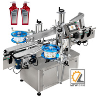 Machine d'étiquetage automatique MTW pour différents types de bouteilles avec étiquetage double face