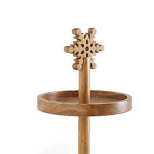 Bandeja de Servir de Madera Ecológica Clásica de Alta Calidad, de 2 Niveles, para Pasteles, Diámetro 25xH22cm, SON TRA CRAFT, Decoración Navideña, para Fiestas, Frutas - Product Image 6