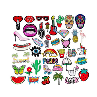 Badges et écussons brodés 3D personnalisés en tissu PU tissé, faits à la main, avec logo entièrement brodé, à coudre sur les vestes, les chapeaux et les vêtements