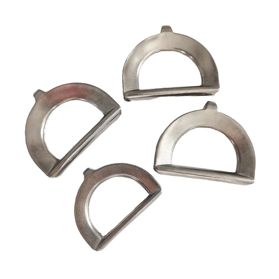 304 316 Stainless Steel One Support D-Ring Marine Boat Clamp with Round Shave Wire Rope Inch Measurement System