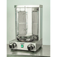 Machine à shawarma GB25, capacité de cuisson du poulet, avec 2 brûleurs, rôtissoire verticale à gaz, gyros, rôtissoire à kebab