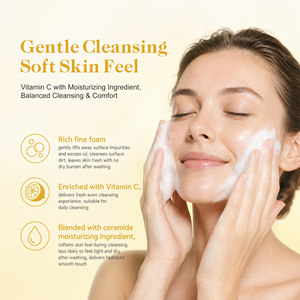 Nettoyant visage éclaircissant et blanchissant GMPC, formule personnalisée, pure vitamine C, glutathion, acide salicylique - Product Image 3