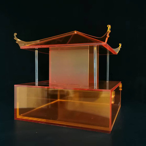 Caja de Almacenamiento Acrílica en Forma de Gazebo, Ecológica, Lavable, Caja de Regalo Creativa Personalizada y Modelo Artístico de Alta Gama, Estilo Clásico - Product Image 4