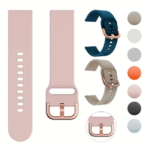 Bracelet de montre intelligente en silicone avec boucle à ardillon en or <span class=keywords><strong>rose</strong></span> de 20 mm, compatible avec <span class=keywords><strong>Garmin</strong></span> <span class=keywords><strong>Forerunner</strong></span> 570/165/158/245, sport, luxe, mode, 10 couleurs - Product Image 3