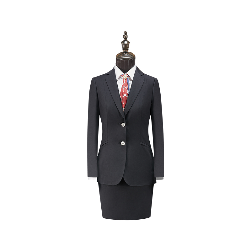 Women s Blue Business Suit Wrinkle