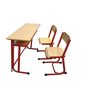 Juego de escritorio y silla doble de metal moderno de tipo fijo de gran oferta para la escuela - Product Image 3