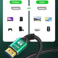 Cable HDMI de Alta Velocidad 3D 8K 4K 60Hz para HDTV, Macho a Macho, 1.5M 2M 3M 5M Ultra HD 2.1, Venta al Por Mayor
