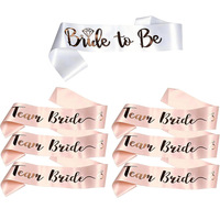 Team Braut Schimmernder Roségold Gürtel-Set Brautjungfern-Gürtel Braut Junggesellinnenabschied Hochzeit und Abschlussfeier Zubehör