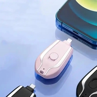 Nouveau Mini Porte-clés Banque D'alimentation D'urgence Portable Power Bank 1500mAh Alimentation Extérieure