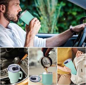 Gobelet isotherme 20 oz sans BPA avec couvercle coulissant magnétique pour remplacement YETI, compatible avec les tasses Lowball 30 oz et les tasses à café en verre 30 oz - Product Image 4
