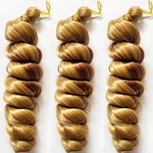 22 pouces de haute qualité synthétique soyeux doux lâche spirale Curl cheveux tressage pour <span class=keywords><strong>les</strong></span> femmes Boho inspiré 150g Bob français bouclés poney - Product Image 5