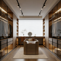 Armoire penderie sur mesure en bois massif, durable, résistante à l'humidité, autoportante, grande capacité, pour chambre à coucher