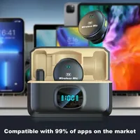 Microphone Lavalier Q8 sans Fil à Directionnalité Totale, Autonomie de 40H, avec Boîtier de Charge pour Enregistrement Vidéo – Micro Cravate Q8 pour Célébrités