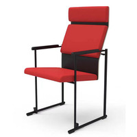 Chaise de formation empilable moderne avec accoudoirs, chaise de bureau en tissu pour salle de conférence, auditorium scolaire