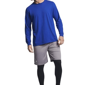 High Quality Blue Pullover <b>Long</b> Sleeve T Shirt Custom Logo Plain Full Sleeve T Shirt Wholesale Manufacturers T Shirt - Product Image 5