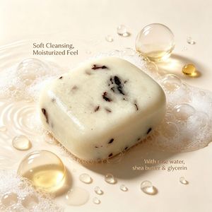 Savon artisanal en pétales de rose naturels en gros, <span class=keywords><strong>d</strong></span>émaquillant et nettoyant visage pour peaux sèches, normales et mixtes - Product Image 2