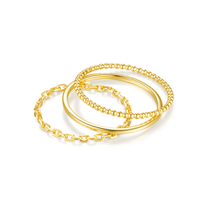 CANNER Wholesale 3Pcs/Set Trendy Minimalist Multilayer S925 <b>Silver</b> <b>Stacked</b> <b>Rings</b> Jewelry for Women - Product Image 1
