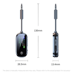 Par de Transmisores y Receptores de Audio Bluetooth 5.4 de Baja Latencia, Adaptador Inalámbrico HiFi de 3.5mm AUX para TV, Auto, PC y Auriculares - Product Image 1