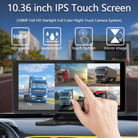 Caméra de camion 1080p, écran tactile IPS 10,36 pouces, WiFi, MP5, vision nocturne, enregistrement en boucle, 5 caméras, étanche