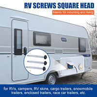 Vis à tête carrée 8X1 RV pour terrasse de remorque Vis à tête cylindrique RV noires