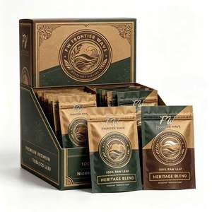 Frontier Wave 100% pour Leaf 50g Sachets en aluminium écologiques, biodégradables et recyclables avec impression UV du logo pour présentoir à tabac - Product Image 5