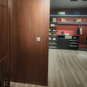 装飾的な中国風モダン壁パネル木製壁ブラックウォールナット突板木製壁パネルリビングルーム用 - Product Image 5