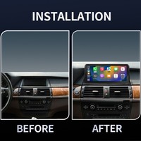 Lecteur multimédia GPS pour voiture avec système Linux 10,25 pouces, intégrant CarPlay et Android Auto pour BMW X5 E70/X6 E71