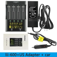 LiitoKala Lii-600 Chargeur De Batterie Pour Batterie Li-ion 3.7V et NiMH 1.2V batterie Adapté pour 18650 26650 21700 26700 AA + 12V5A adaptateur