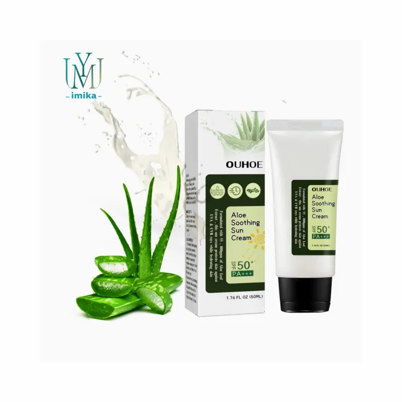 Oem/ODM sản xuất hot-bán nhanh hấp thụ nhẹ UV, lá chắn Công thức chống thấm nước Aloe Vera Kem chống nắng