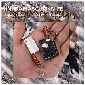 Couteau de poche Thewizcrafts, mini couteau de chef, ensemble de couteaux de camping, petit couteau à découper, porte-clés en bois, OEM pour ouvre-boîte - Product Image 2