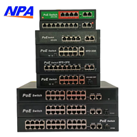 Switch PoE Inteligente de 6 Puertos con IA, 10/100Mbps, 2 Puertos Uplink, Apilable, QoS, para Cámaras IP CCTV, RJ45 Ethernet, Plug&Play, Capacidad de 1.6Gbps