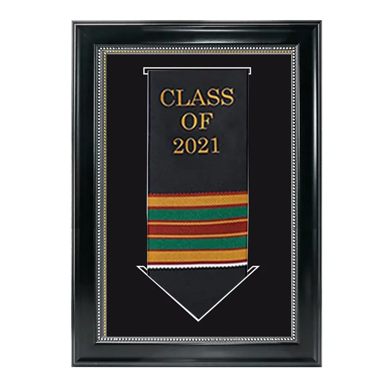 Mondon eco-friendly Graduation Sash stola Frames medaglia Display cornici per monete con stuoia bianco nero bordeaux Post Frame