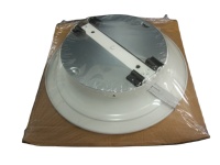 Diffuseur d'air de plafond rond en aluminium avec amortisseur papillon, design industriel moderne, réglable, installation facile, garantie de 3 ans