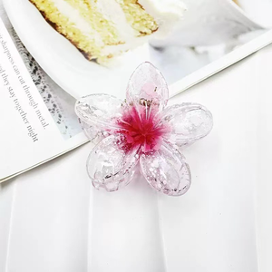 Großhandel Plume ria <span class=keywords><strong>Grab</strong></span> Clip Mode Ästhetik Sparkling Powder Flower Clip Frauen Curly Hair Shark Clip Stirnband - Product Image 3