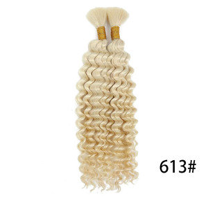 Cheveux bouclés vierges brésiliens 12A tresses boho cheveux humains vague profonde 100g Extensions pour tresser les cheveux <span class=keywords><strong>Hulk</strong></span> pas de trame vague d'eau - Product Image 3