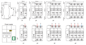Mô hình lrr6 MCB tự động chuyển đổi và wifi từ xa on/off hoạt động 1P 1P + N 2P 3P 4p Thông minh thu nhỏ Ngắt Mạch Tự động recloser - Product Image 5