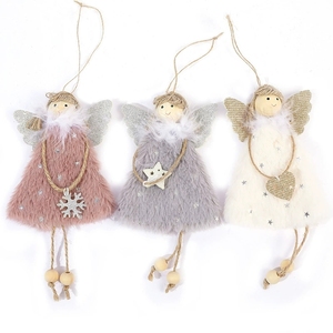 Adorno <span class=keywords><strong>de</strong></span> Ángel con Alas <span class=keywords><strong>de</strong></span> Plumas y Detalles Dorados, Decoración para Árbol <span class=keywords><strong>de</strong></span> Navidad, Idea <span class=keywords><strong>de</strong></span> Regalo Navideño para Niños - Product Image 5