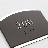 Panneau d'affichage personnalisé pour restaurants et entreprises, conforme ADA, accessible aux personnes handicapées, avec signalisation en braille, pour publicité et directions, en acrylique et métal