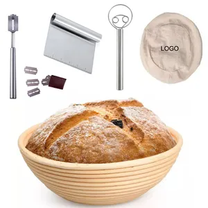 Ht Zuurdesem Ronde Rotan Mand Lijn Cake Bannetone Thuis Keuken Garde Bakken Tool Brood Proofing Mand Set