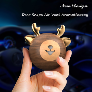 Walnut Car Aromatherapy <strong>Diffuser</strong> Air <strong>Vent</strong> Freshener with <strong>Clip</strong> Refillable Wood Fragrance for Purifying Car Air - Product Image 4