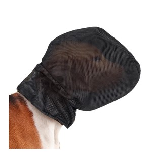 Masque facial de protection pour chien, maille respirante noire pour activités de plein air, randonnée, animaux de compagnie MLXL - Product Image 5