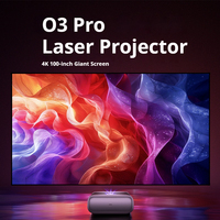 Projecteur laser JMGO O3 PRO à ultra courte focale, 2600 lumens ISO, projecteur 4K, Smart TV, mini projecteur intelligent pour le bureau et la maison
