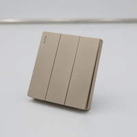 Interrupteur mural BENDI C10 3 gangs 3 voies unipolaire PC 10A 220V compatible application IP20 style rétro traditionnel
