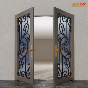 Puertas de Entrada Artísticas de Acero Personalizadas, Marca TTD, Garantía de 3 Años, Diseño Posmoderno Impermeable, Combinación Perfecta de Durabilidad y Seguridad - Product Image 2
