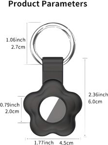 Étui <span class=keywords><strong>porte</strong></span>-clés en silicone pour <span class=keywords><strong>AirTag</strong></span>, coque de protection pour traceur GPS Apple <span class=keywords><strong>AirTag</strong></span>, support en silicone anti-perte avec anneau <span class=keywords><strong>porte</strong></span>-clés - Product Image 2