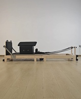 Équipement de fitness Pilates Reformer pliable en bois d'érable personnalisé de qualité supérieure pour la musculation et l'entraînement de yoga